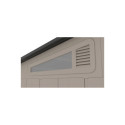 Abri de jardin HDPE Sunlife monopente 6,5m² crème et gris + plancher - JOBU
