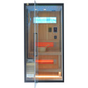 Sauna hybride BLAK 1 place Infrarouge 700W + poêle 3000W et panneau de contrôle Wifi SNÖ 