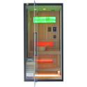 Sauna hybride BLAK 1 place Infrarouge 700W + poêle 3000W et panneau de contrôle Wifi SNÖ 