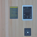 Sauna hybride BLAK 1 place Infrarouge 700W + poêle 3000W et panneau de contrôle Wifi SNÖ 