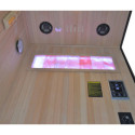 Sauna hybride BLAK 1 place Infrarouge 700W + poêle 3000W et panneau de contrôle Wifi SNÖ 