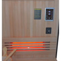 Sauna hybride BLAK 1 place Infrarouge 700W + poêle 3000W et panneau de contrôle Wifi SNÖ 