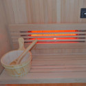 Sauna hybride BLAK 1 place Infrarouge 700W + poêle 3000W et panneau de contrôle Wifi SNÖ 