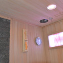 Sauna hybride BLAK 1 place Infrarouge 700W + poêle 3000W et panneau de contrôle Wifi SNÖ 