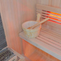 Sauna hybride BLAK 1 place Infrarouge 700W + poêle 3000W et panneau de contrôle Wifi SNÖ 