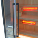 Sauna hybride BLAK 1 place Infrarouge 700W + poêle 3000W et panneau de contrôle Wifi SNÖ 