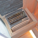 Sauna hybride BLAK 1 place Infrarouge 700W + poêle 3000W et panneau de contrôle Wifi SNÖ 