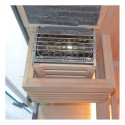 Sauna hybride BLAK 1 place Infrarouge 700W + poêle 3000W et panneau de contrôle Wifi SNÖ 