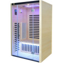 Sauna infrarouge LOIS 2 places en épicéa avec panneaux carbone 1900W et contrôleur wifi - Snö