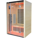 Sauna infrarouge LOIS 2 places en épicéa avec panneaux carbone 1900W et contrôleur wifi - Snö