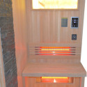 Sauna infrarouge LOIS 2 places en épicéa avec panneaux carbone 1900W et contrôleur wifi - Snö