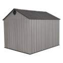 Abri de jardin 7,44m² en PEHD imitation bois + plancher Lifetime - Habrita