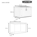 Coffre de jardin 2,06m² en PEHD imitation bois Lifetime - Habrita