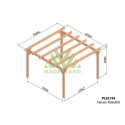 Carport autoportant double en bois lamellé-collé 400x400cm NÎMES – Maderland