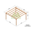 Carport autoportant double en bois lamellé-collé 500x500cm NÎMES – Maderland