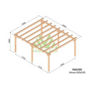 Carport autoportant double en bois lamellé-collé 600x500cm NÎMES – Maderland