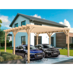Carport autoportant double en bois lamellé-collé 800x400cm NÎMES – Maderland