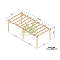 Carport autoportant double en bois lamellé-collé 800x400cm NÎMES – Maderland