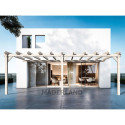 Pergola adossée en bois lamellé-collé 600x500cm AVIGNON – Maderland