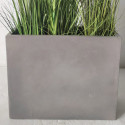 Bac à plantes rectangulaire haut en fibre de terre 40x20x50cm ciment - FiberPlants