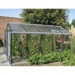 Serre de jardin R205H 8,61m² en aluminium et verre trempé ALULINE – ACD