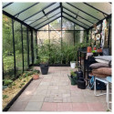 Serre de jardin R306XH 13,62m² en aluminium noir et verre trempé BLACKLINE – ACD