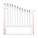 Portail battant semi-ajouré en fer 400x173cm AURORE - X-METAL