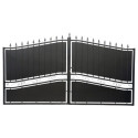 Portail battant plein en fer 400x195cm SELENE - X-METAL