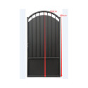 Portillon plein en fer 100x195cm DOMELIS - X-METAL
