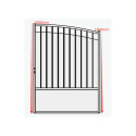 Portail battant plein en fer 350x195cm DOMELIS - X-METAL