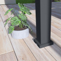 Pergola bioclimatique autoportante en alu anthracite - lames anthracites - 3x4m Ombrea VS