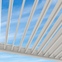 Pergola bioclimatique autoportante en alu blanc - lames blanches - 3x4m Ombrea VS