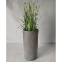 Bac à plantes rond haut en fibre de terre 30x30xH.60cm ciment - FiberPlants