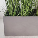 Bac à plantes rectangulaire en fibre de terre 80x37xH.37cm ciment - FiberPlants