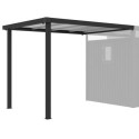 Appentis 275x230cm en acier galvanisé anthracite pour abri Kosto 5,29m² ou 6,76m²  - X-METAL