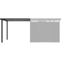 Appentis 275x230cm en acier galvanisé anthracite pour abri Kosto 5,29m² ou 6,76m²  - X-METAL
