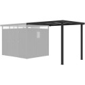 Appentis 275x230cm en acier galvanisé anthracite pour abri Kosto 5,29m² ou 6,76m²  - X-METAL