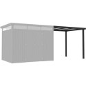 Appentis 275x230cm en acier galvanisé anthracite pour abri Kosto 5,29m² ou 6,76m²  - X-METAL