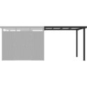Appentis 275x230cm en acier galvanisé anthracite pour abri Kosto 5,29m² ou 6,76m²  - X-METAL