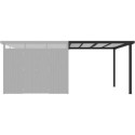 Appentis 275x294cm en acier galvanisé anthracite pour abri Kosto 8,64m² - X-METAL