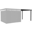Appentis 275x294cm en acier galvanisé anthracite pour abri Kosto 8,64m² - X-METAL