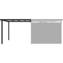 Appentis 275x294cm en acier galvanisé anthracite pour abri Kosto 8,64m² - X-METAL