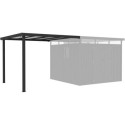 Appentis 275x294cm en acier galvanisé anthracite pour abri Kosto 8,64m² - X-METAL