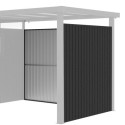 Parois additionnelles en acier galvanisé anthracite 0,4mm pour appentis abris Kosto P.211cm - X-METAL