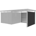 Parois additionnelles en acier galvanisé anthracite 0,4mm pour appentis abris Kosto P.275cm - X-METAL