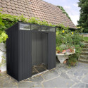 Abri de jardin 4,05m² en acier galvanisé gris anthracite Lübeck 86 - Vitavia