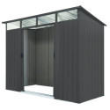 Abri de jardin 4,05m² en acier galvanisé gris anthracite Lübeck 86 - Vitavia