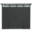 Abri de jardin 4,05m² en acier galvanisé gris anthracite Lübeck 86 - Vitavia