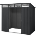 Abri de jardin 4,05m² en acier galvanisé gris anthracite Lübeck 86 - Vitavia