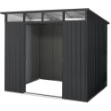 Abri de jardin 5,98m² en acier galvanisé gris anthracite Lübeck 89 - Vitavia